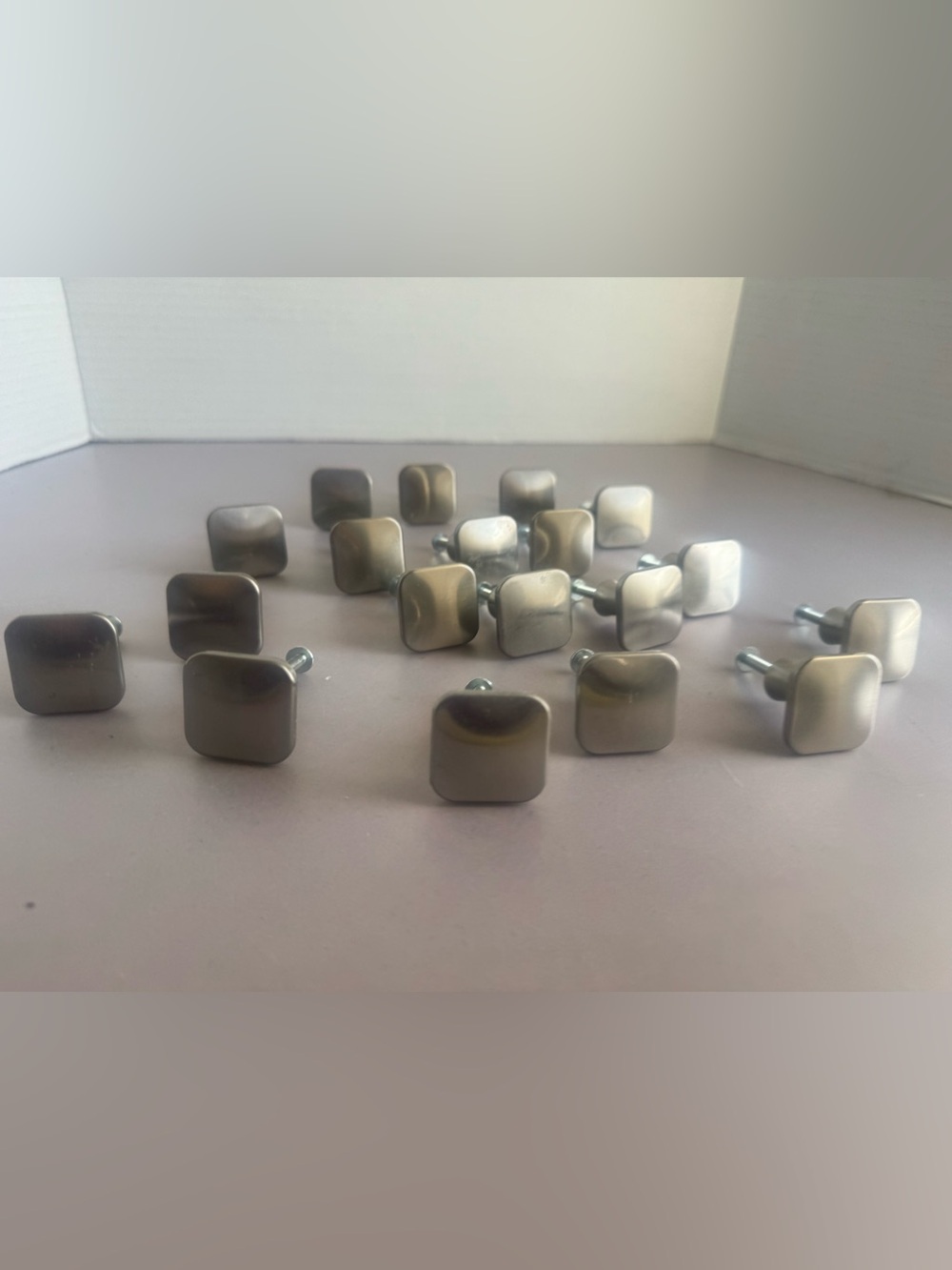 Silver drawer knobs set